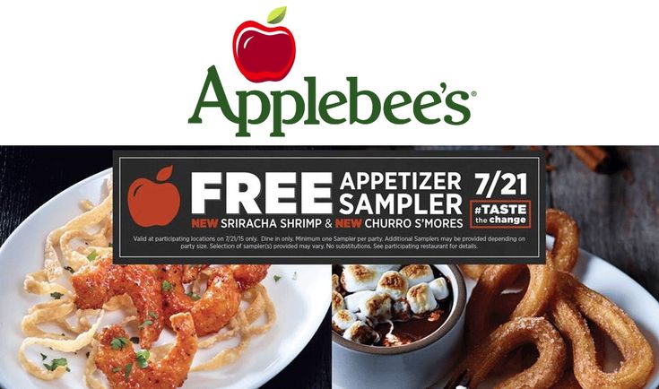 Applebees  free  appetizers